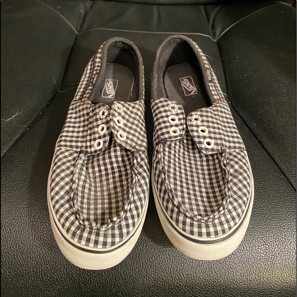 Vans Authentic Golden Coast Black and White Checked Patterned Women’s 7.5